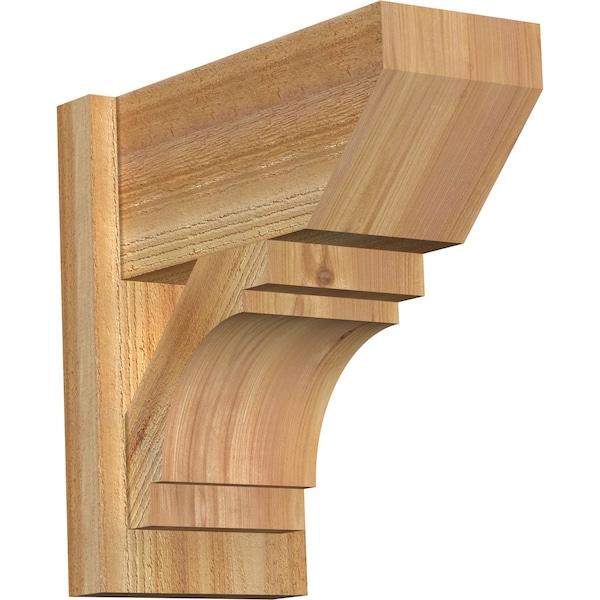 Ekena Millwork Merced Slat Rough Sawn Outlooker, Western Red Cedar, 8"W x 16"D x 16"H OUT08X16X16MRC06RWR - main